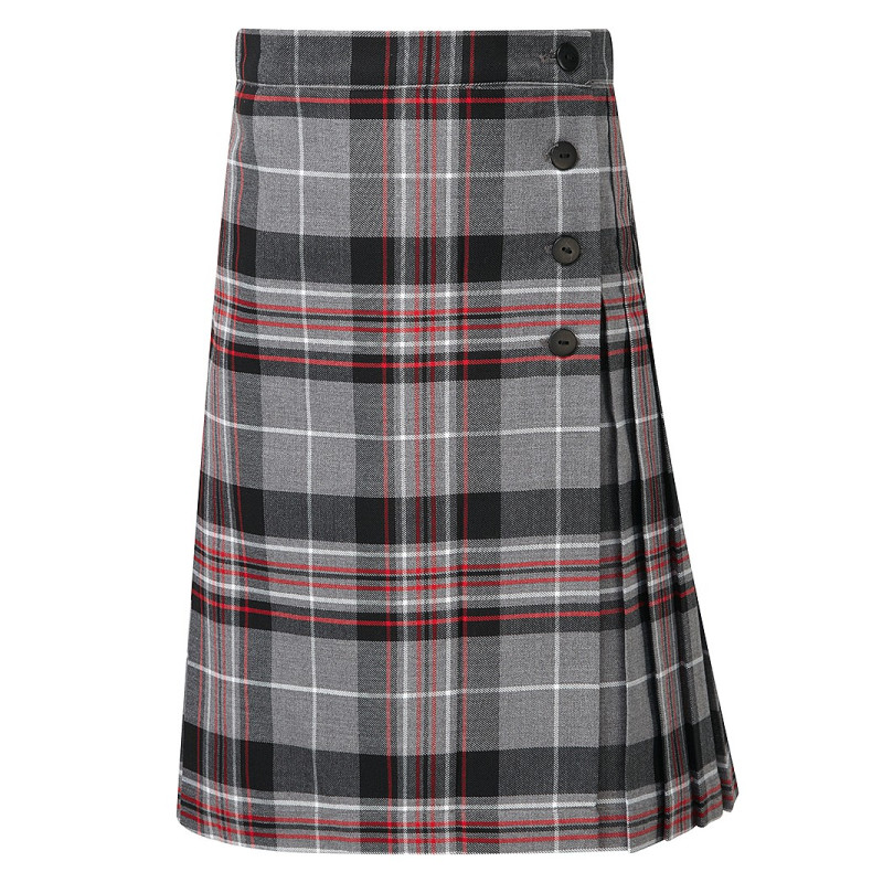 Kelso Tartan Skirt in Grey (non vat sizes 22", 24", 26", 28")