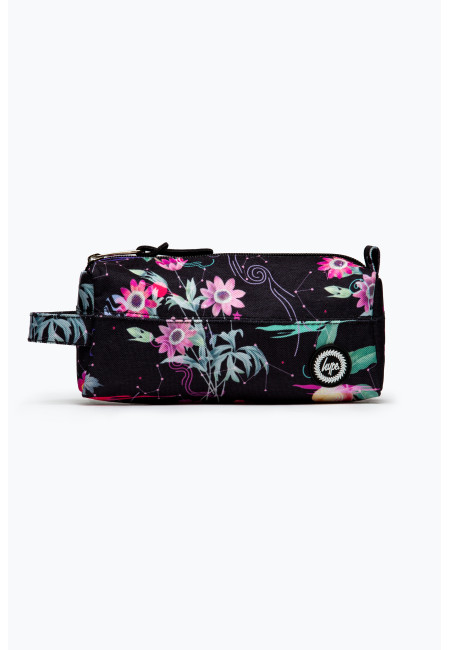 Hype Pencil Case Black Mystic Flower Crest