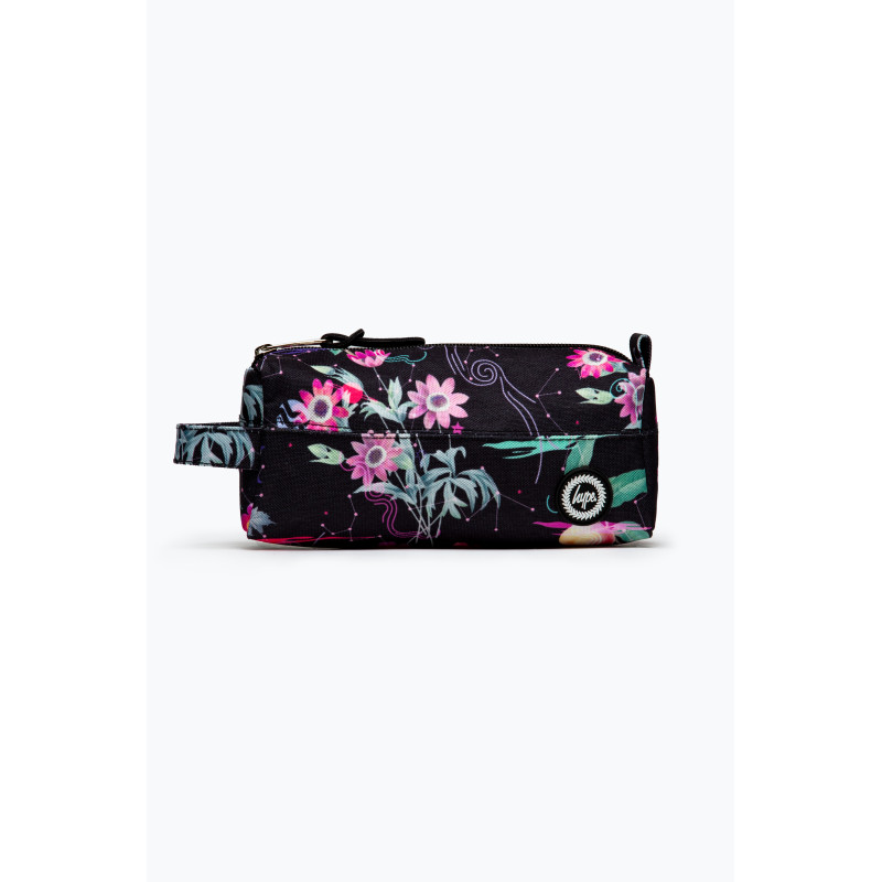 Hype Pencil Case Black Mystic Flower Crest