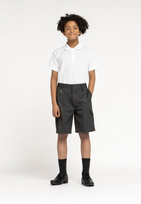 Boys Grey Cargo Shorts