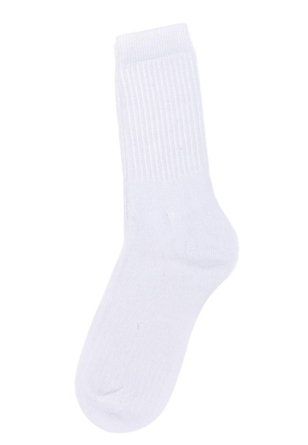 Unisex 5pk White Sports Socks (12.5-3.5 - 4-6)