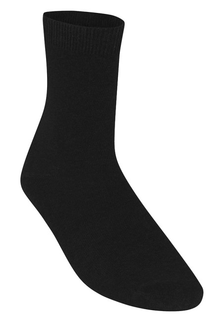 Unisex Smooth Knit Ankle Socks Black (12.5 - 4-6)