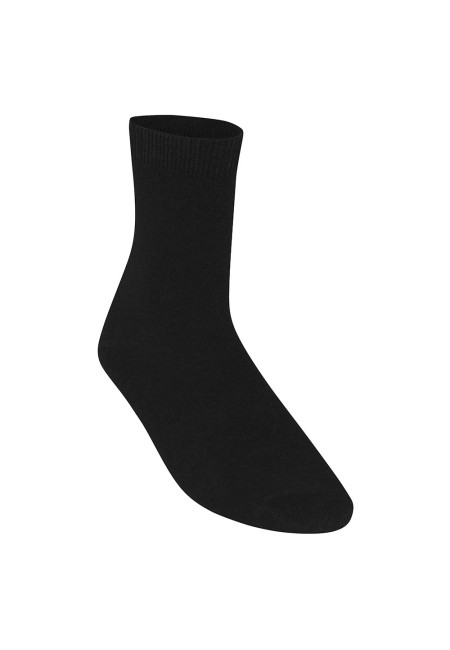 Unisex Smooth Knit Ankle Socks Black (12.5 - 4-6)