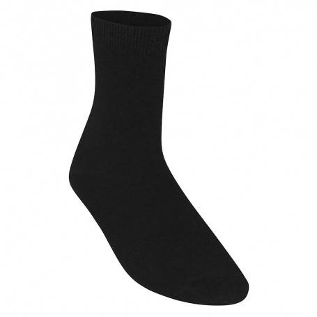 Unisex Smooth Knit Ankle Socks Black (7-11)