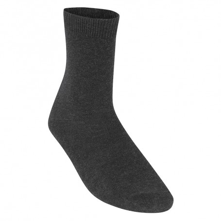 Unisex Smooth Knit Ankle Socks Charcoal (7-11)