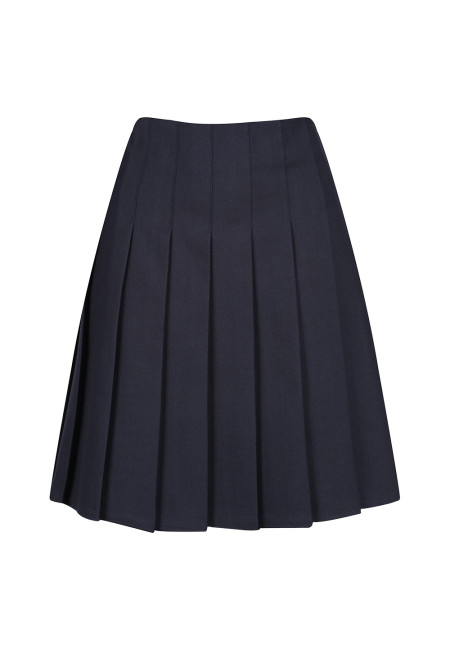 Girls Black Stitch Down Pleat Skirt (28" - 40")