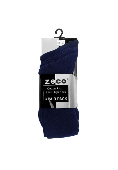Knee High Socks 3pk - Navy  (12.5/3.5 - 4/6)