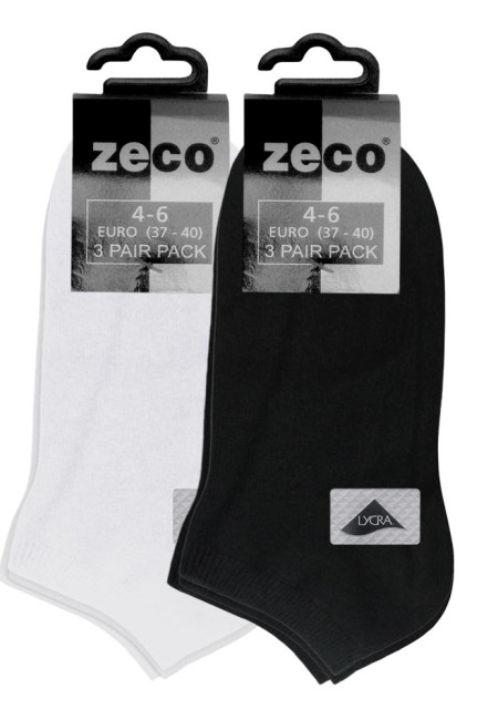 White Trainer socks 3pk  4-6