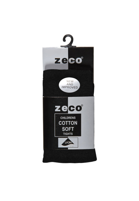 Black Cotton Soft Tights  (3/4 - 13)