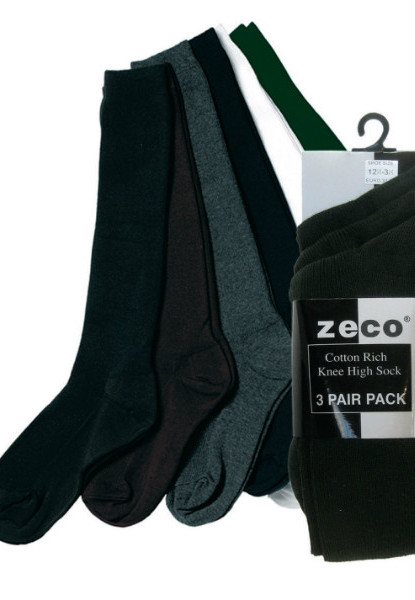 Knee High Socks - Grey (12.5/3.5 - 4/6)