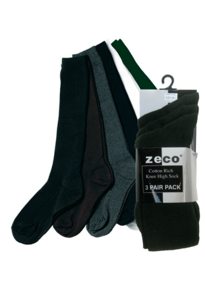 Knee High Socks - Grey (12.5/3.5 - 4/6)