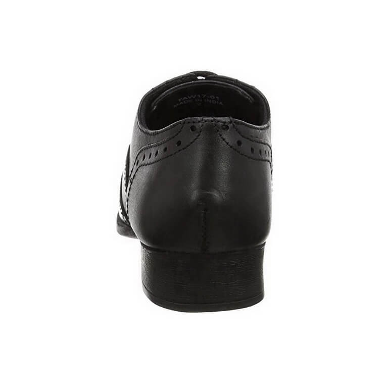 Bella Lace Up Brogue School Shoe - Black