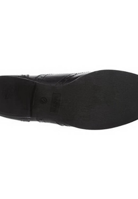 Bella Lace Up Brogue School Shoe - Black