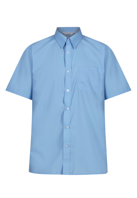 Boys Fitted Short sleeve shirts in Blue  (12.5"-14")