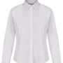 Plain White Fitted Long Sleeve Easy care Blouse 2pk