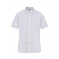 Plain White Slim Fit Short Sleeve Easycare Shirts 2pk  (collar 14.5"-17.5")   