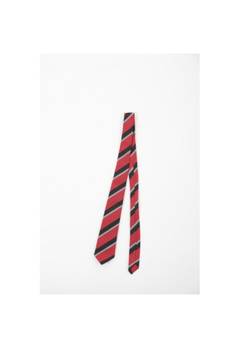 Eastover Standard school Tie (Red with Grey and Black stripe)