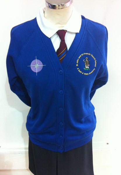 St John and St Francis Royal Cardigan (with school logos)
