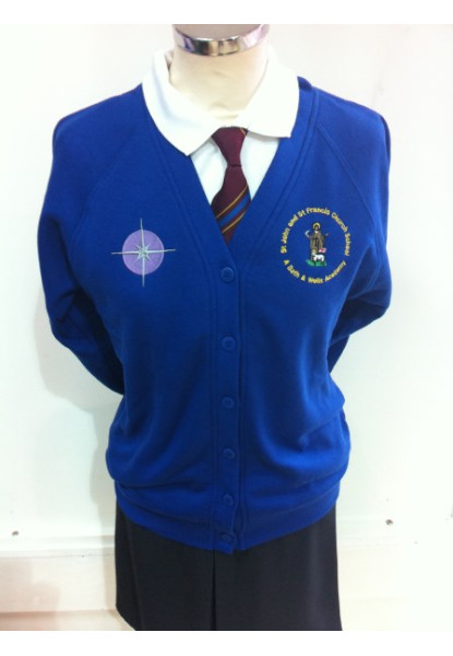 St John and St Francis Royal Cardigan (with school logos)