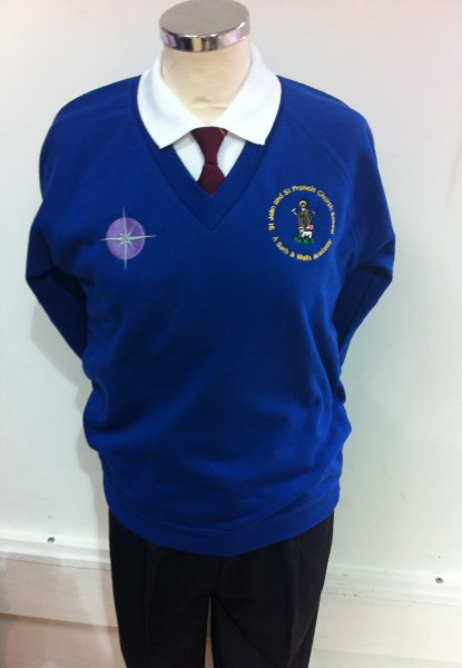 St John and St Francis Royal Sweatshirt (with school logos)