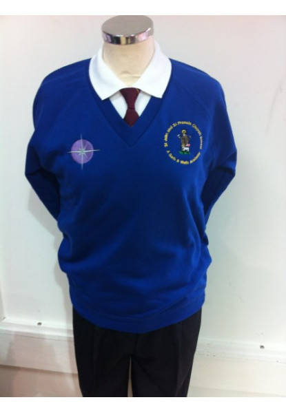 St John and St Francis Royal Sweatshirt (with school logos)