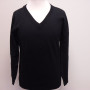 Black 100% Acrylic V-neck jumper