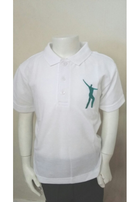 Willowdown White/Jade Embroidered Polo