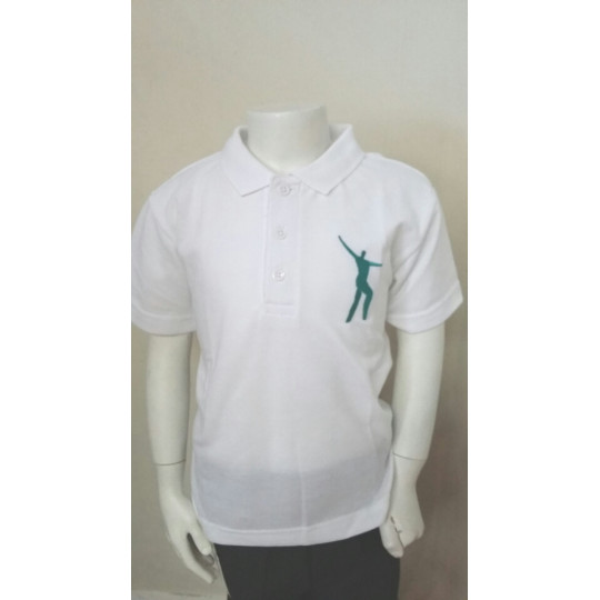Willowdown White/Jade Embroidered Polo