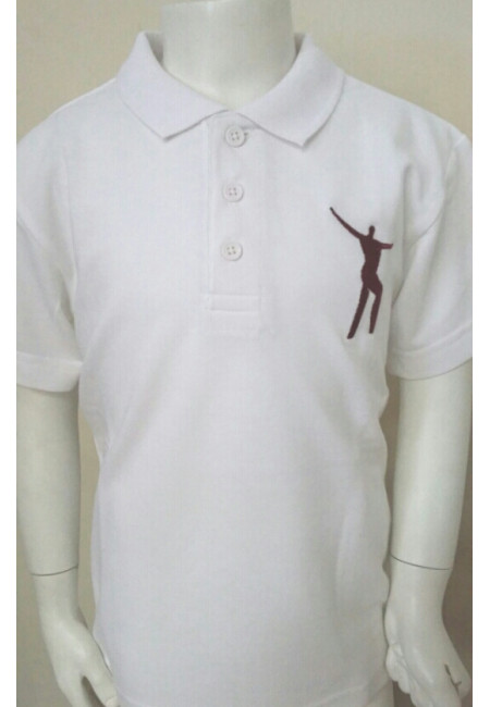 Willowdown White/Claret Embroidered Polo
