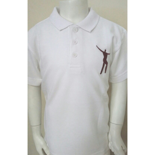 Willowdown White/Claret Embroidered Polo