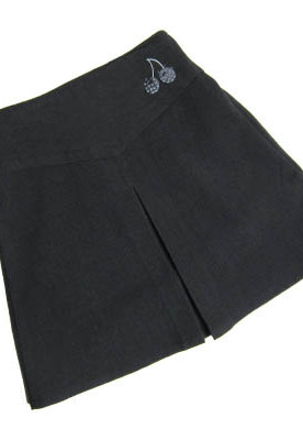 Girls Grey Cherry Skirt