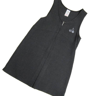 Girls Grey Cherry Pinafore