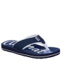 Swish Logo Girl's Animal Flip Flop - Navy