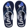 Swish Logo Girl's Animal Flip Flop - Navy
