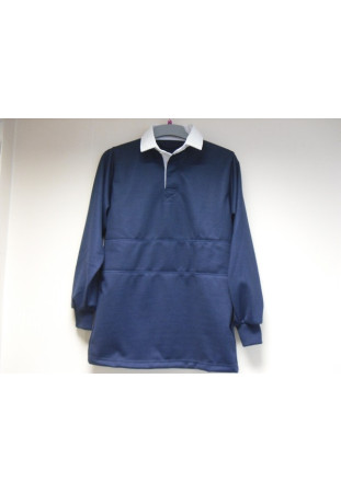 Rugby shirt ( navy blue with yellow band on the inside semi reversible)REDUCED PRICE