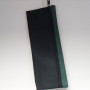 Large Rectangular Pencil Case( black with  green trim)