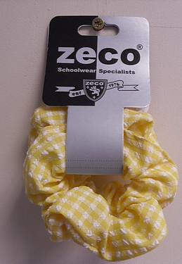 Yellow Gingham Scrunchy
