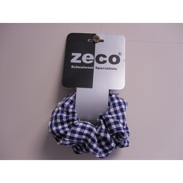 Blue Gingham Scrunchy