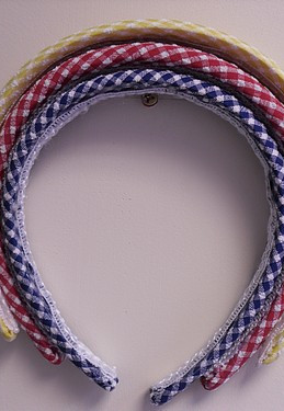 Yellow Gingham Alice Band