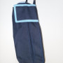 Large Rounded Pencil Case (navy blue and sky  blue)