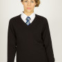 Ladies Black fitted 100% cotton jumper Non Vat