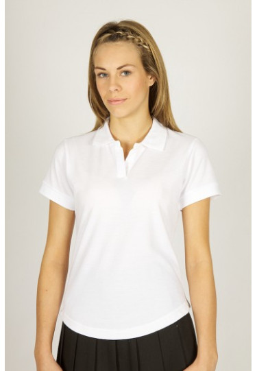 White fitted girls sports top (28" - 34")