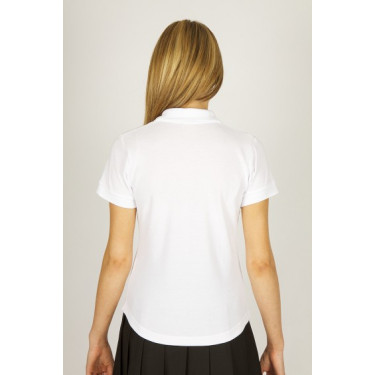 White fitted girls sports top (28" - 34")