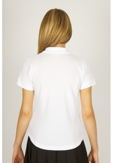 White fitted girls sports top (28" - 34")