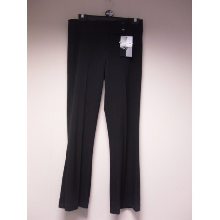2 Button Lycra Bootleg Black Trouser (14 Years -  Ladies 18)*