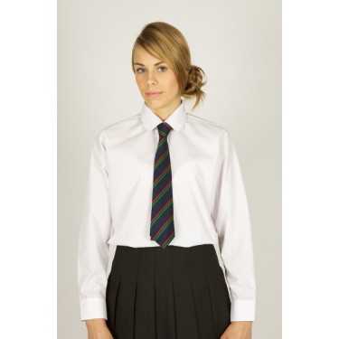 Plain White Long Sleeve Easy Iron Blouses 2pk