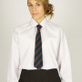 Plain White Long Sleeve Easy Iron Blouses 2pk