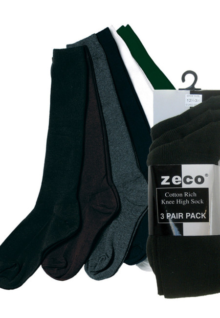 Knee High Socks - Black (7/11)