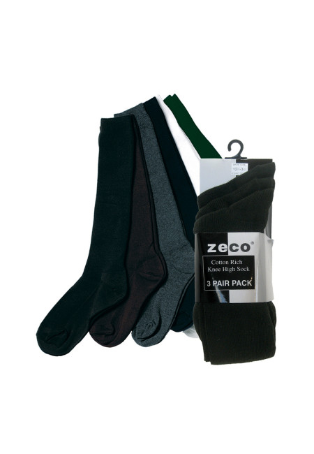 Knee High Socks - Black  (12.5 - 3.5)