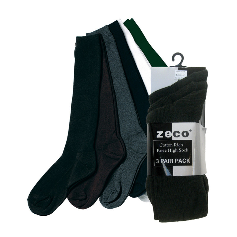 Knee High Socks - Black (7/11)
